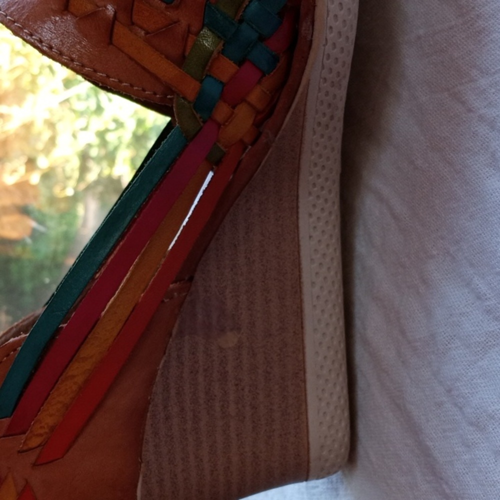 Mexican Huarache Wedge Sandals - Picture 3 of 6